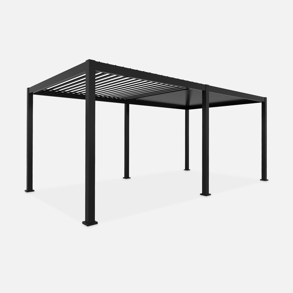 Pergola bioclimatique – triomphe – 6x3m, aluminium, à lames orientables