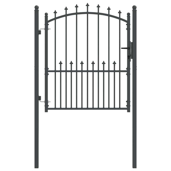 Portail de clôture avec pointes emmen 125 x 100 cm