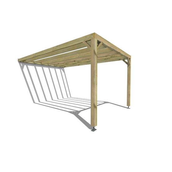 Pergola bois • 3m x 5m • adossée • sens profondeur • livraison comprise