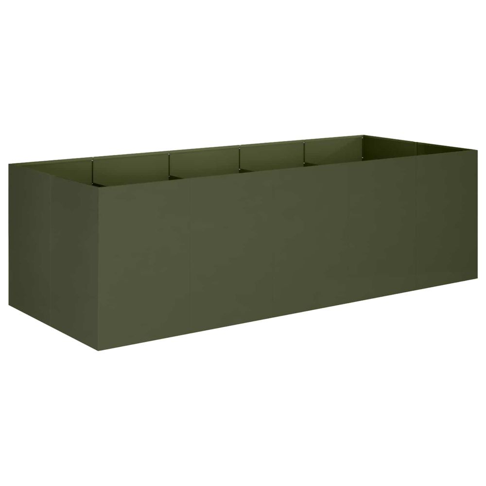 Cache-pot de jardin vert olive 200 x 80 x 60 cm