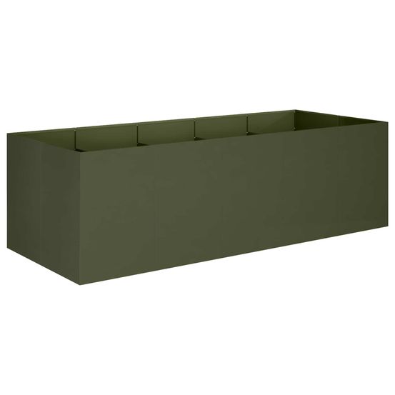 Cache-pot de jardin vert olive 200 x 80 x 60 cm