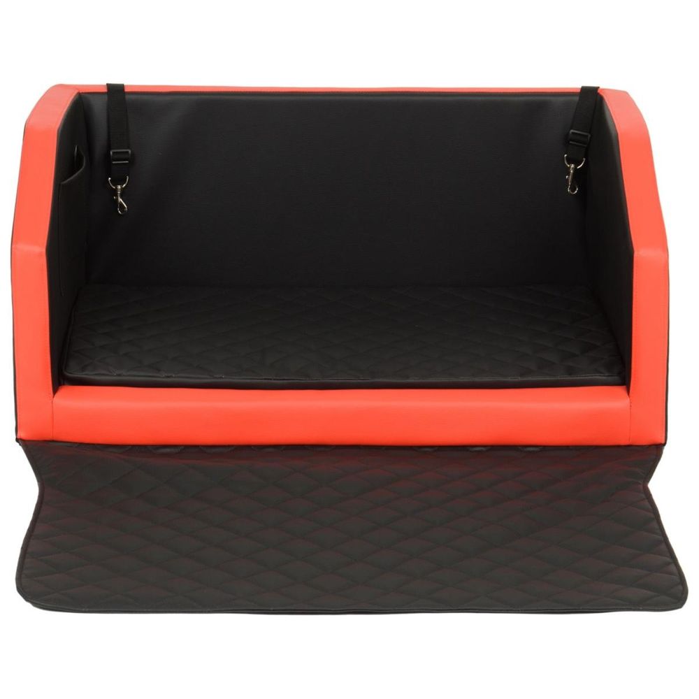Velinda panier de voiture pour chien 90x55 cm — noir-rouge