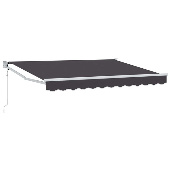 Auvent anthracite 3 x 2 m polyester et métal