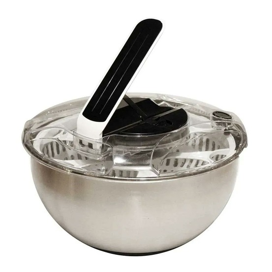 Essoreuse à salade acier inoxydable à piston 28x17,5cm