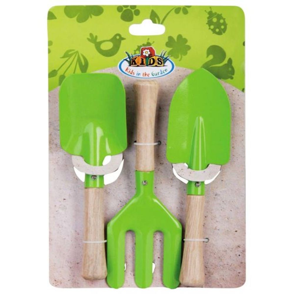 Set jardinage enfant 3 pièces vert