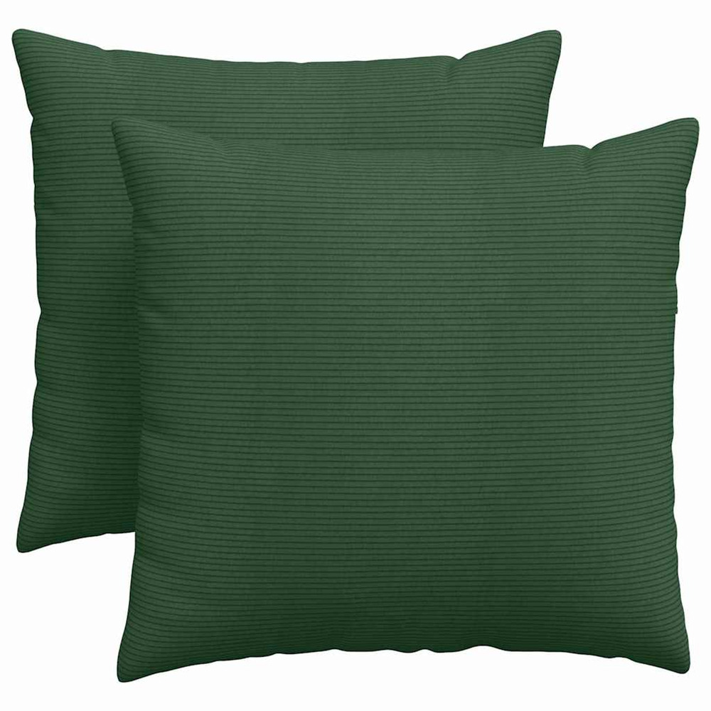 Coussins de canapé 2 pcs vert foncé 45 x 45 cm