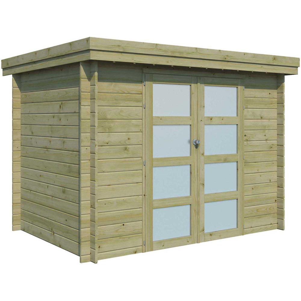 Chalet en bois 4,83 m² oregon chalet seul (traité autoclave classe 3)