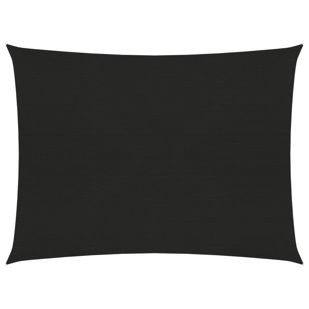 Voile d'ombrage 160 g/m² 3,5 x 4,5 m pehd noir