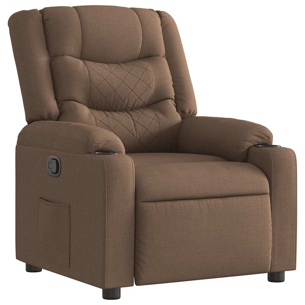 Fauteuil inclinable marron tissu