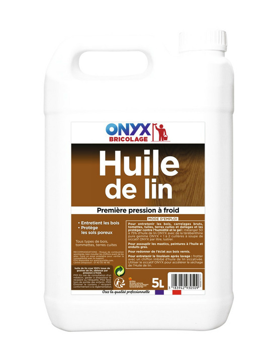 Huile de lin bidon 5 litres - onyx