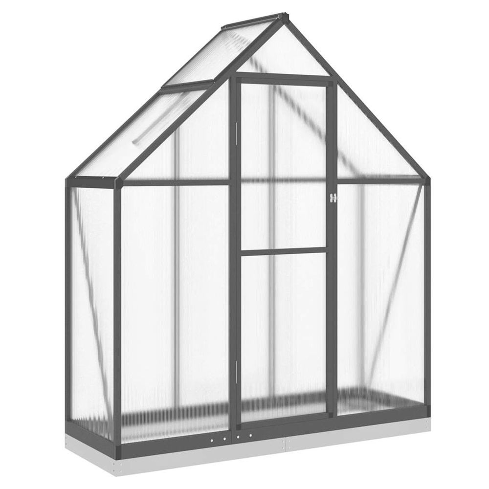 Serre avec cadre de base anthracite 169x58x202 cm aluminium