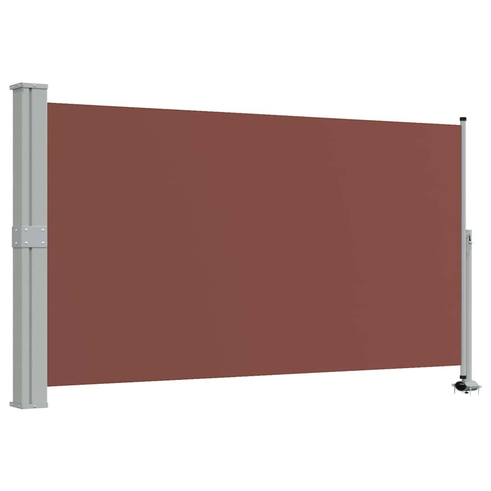 Auvent latéral rétractable de patio 140 x 300 cm marron