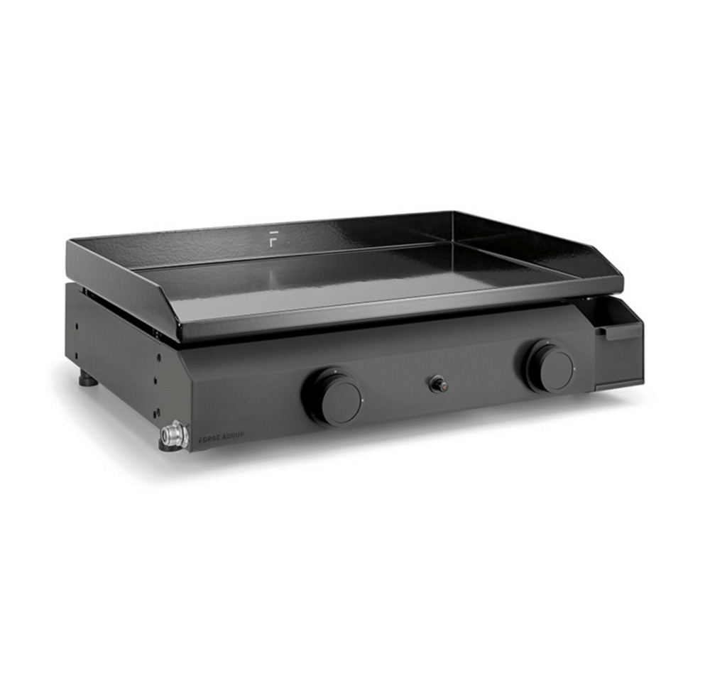 Plancha gaz 5000w plaque fonte émaillé 57.5x37.9cm - baseg60a