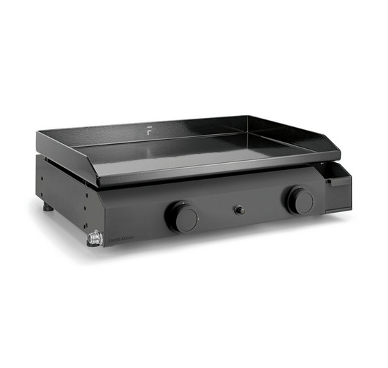 Plancha gaz 5000w plaque fonte émaillé 57.5x37.9cm - baseg60a