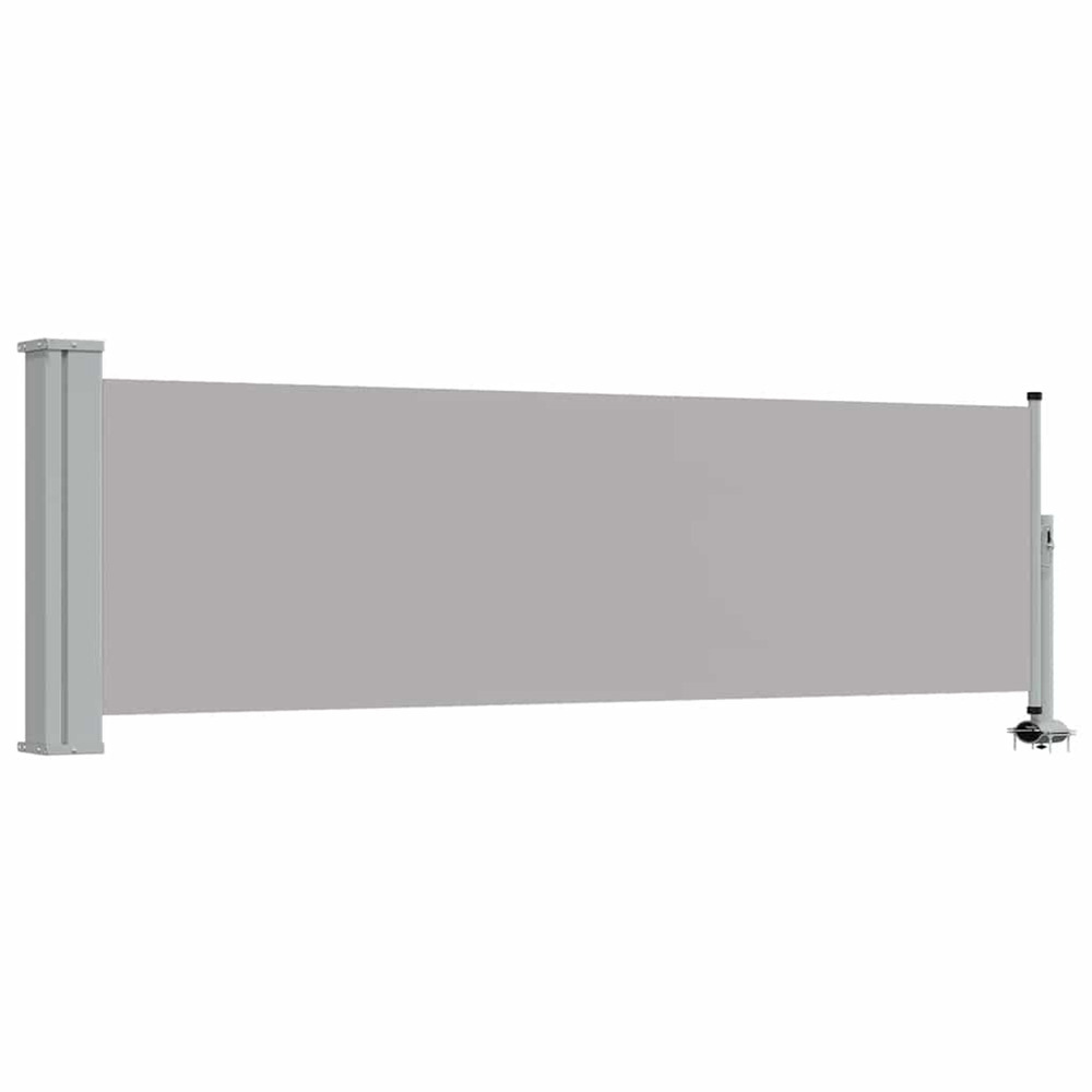 Auvent latéral rétractable de patio 80x300 cm gris