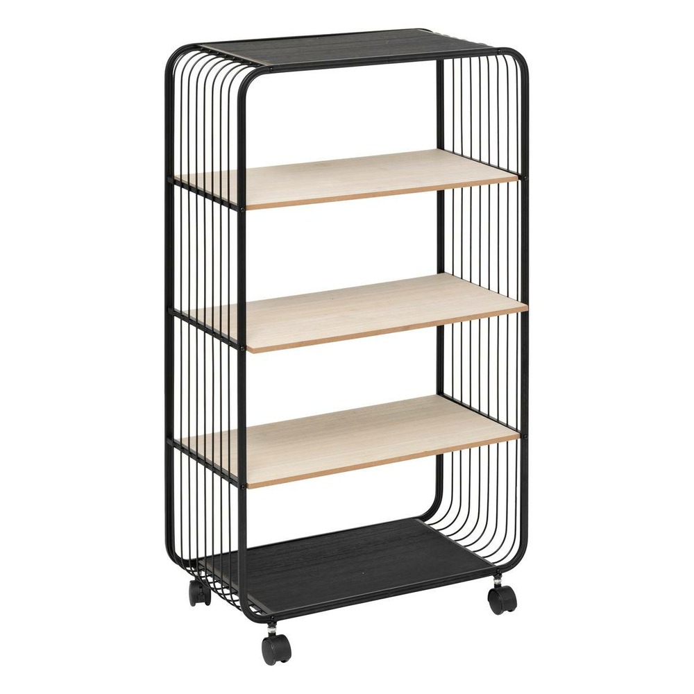 5five - étagère 4 niveaux en métal et bois noir