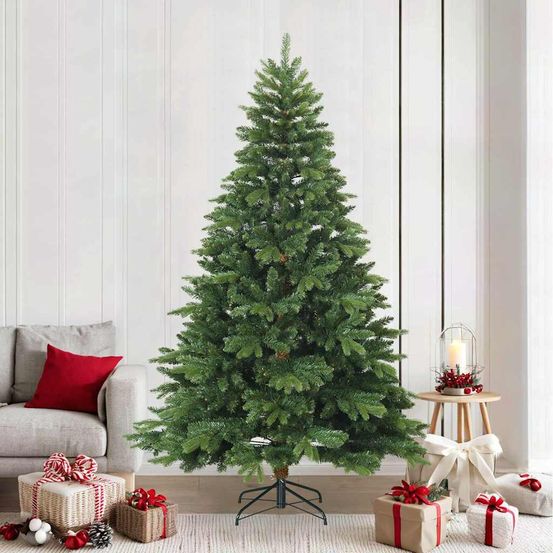 Très grand sapin de noël artificiel touffu pour grands espaces vert 240 cm