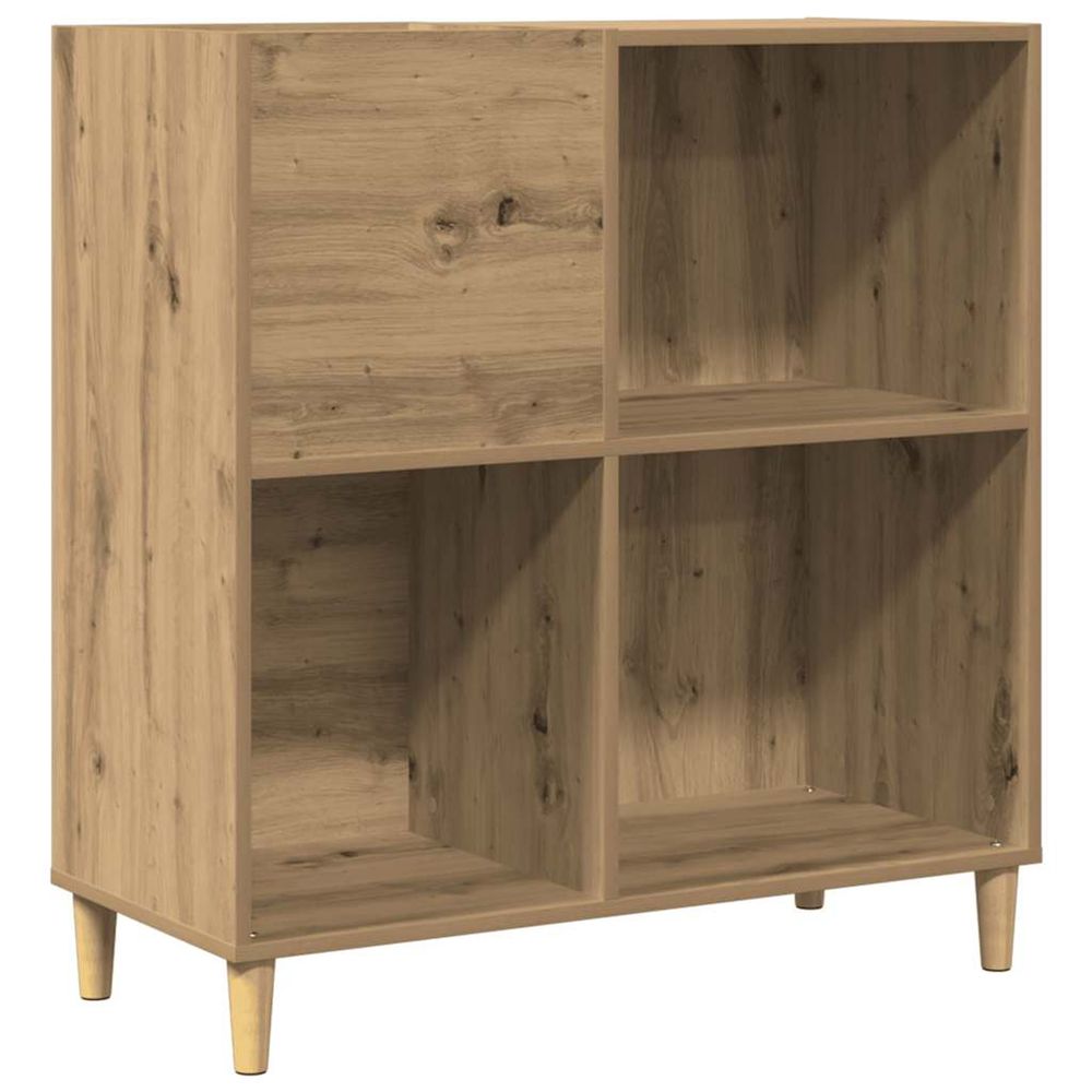 Armoire à disques chêne artisanal 84,5x38x89 cm bois ingénierie