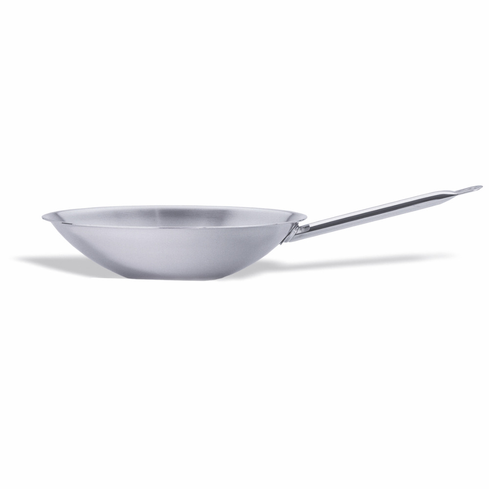 Wok inox à fond plain 36 cm - pujadas