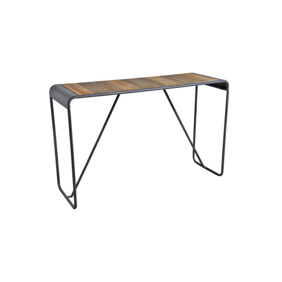 Console en bois et métal patiné