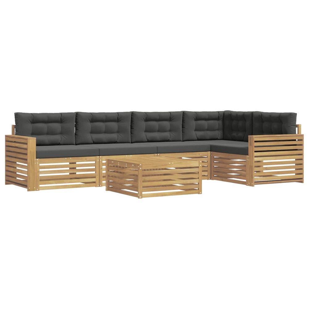 Ensemble de canapés d'extérieur 6 pc blanc et anthracite