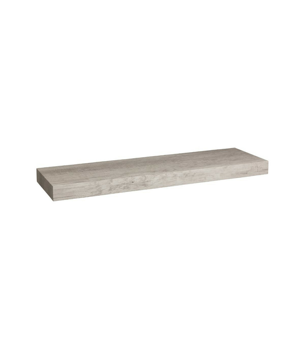 Étagère murale flottante coloris chêne gris l 60 cm fixations invisibles