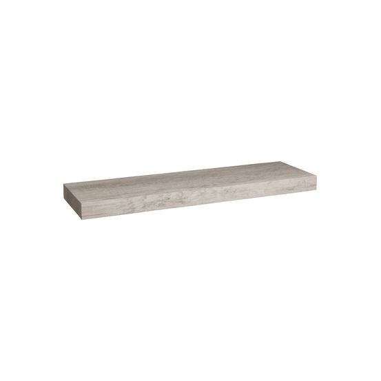 Étagère murale flottante coloris chêne gris l 60 cm fixations invisibles