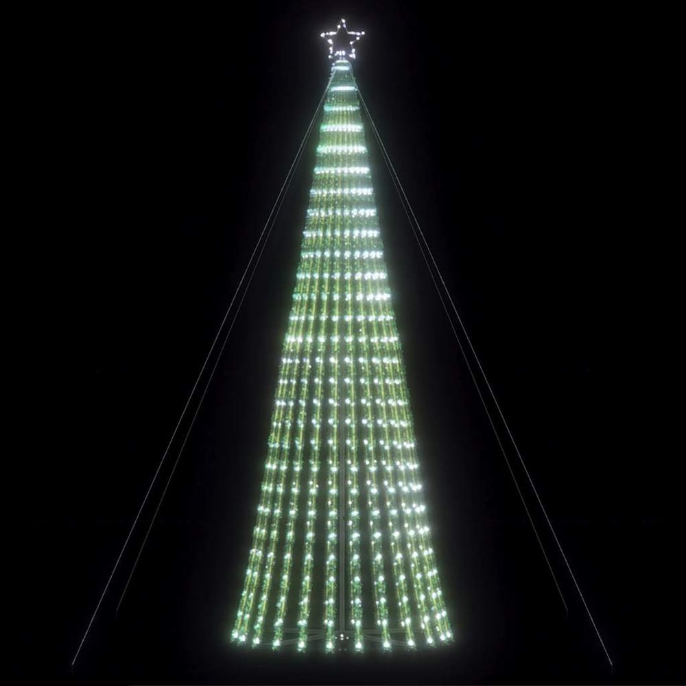 Grand sapin de noël lumineux led 8 modes jardin blanc froid 403 cm