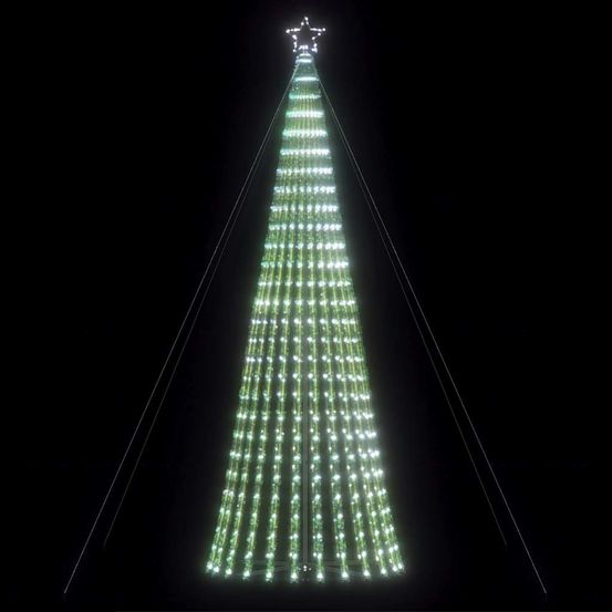 Grand sapin de noël lumineux led 8 modes jardin blanc froid 403 cm