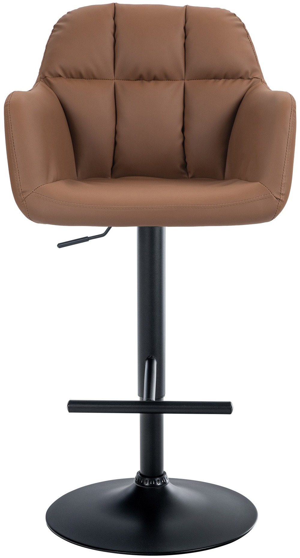 Tabouret de bar natoma simili cuir noir