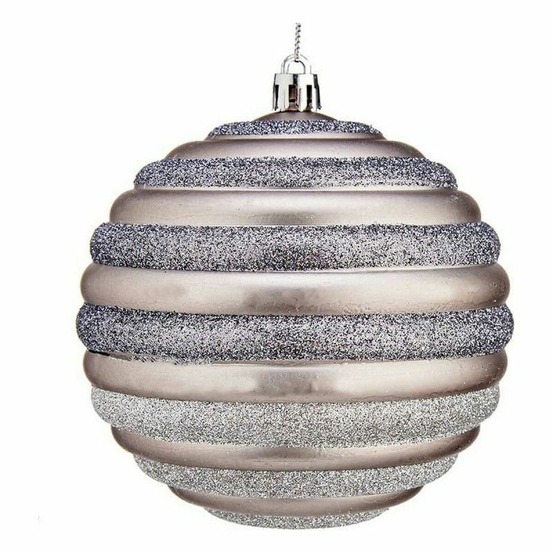 Boules de noël ø 10 cm argenté plastique