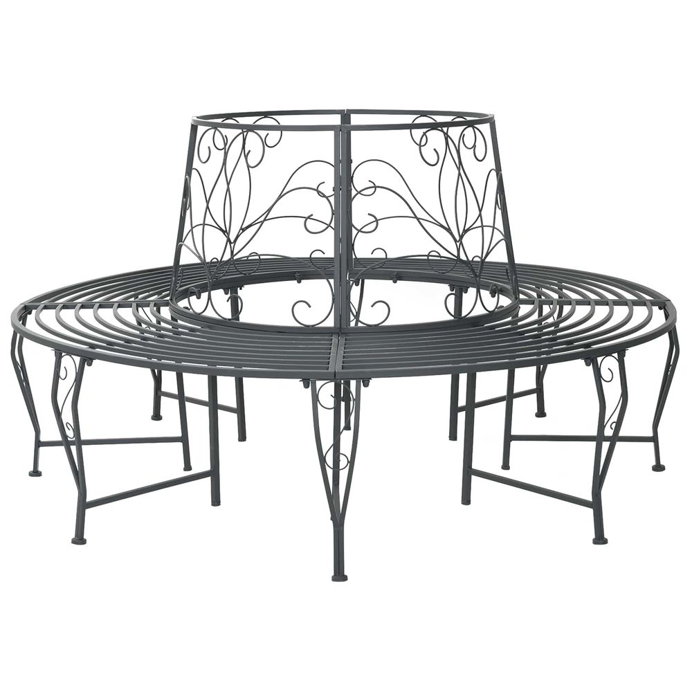 Banc d'arbre 8-nombre de places ø 160 x 89 cm acier