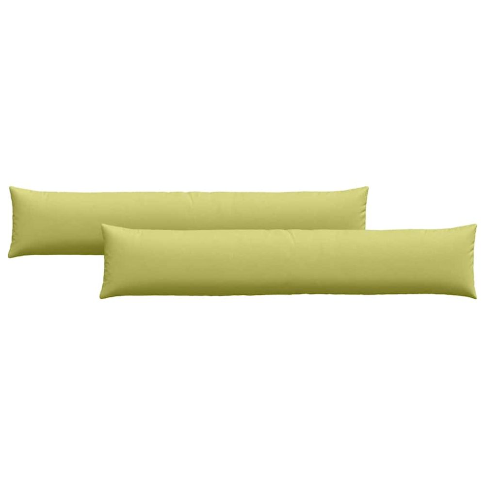 Coussins de canapé 2 pc tissu vert clair 200 x 40 cm