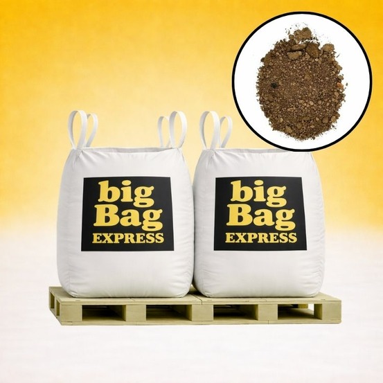 Pack 2 x big bag de 1m³ (+/- 2,8t) terre criblée amendée compostée à 5% - livraison premium