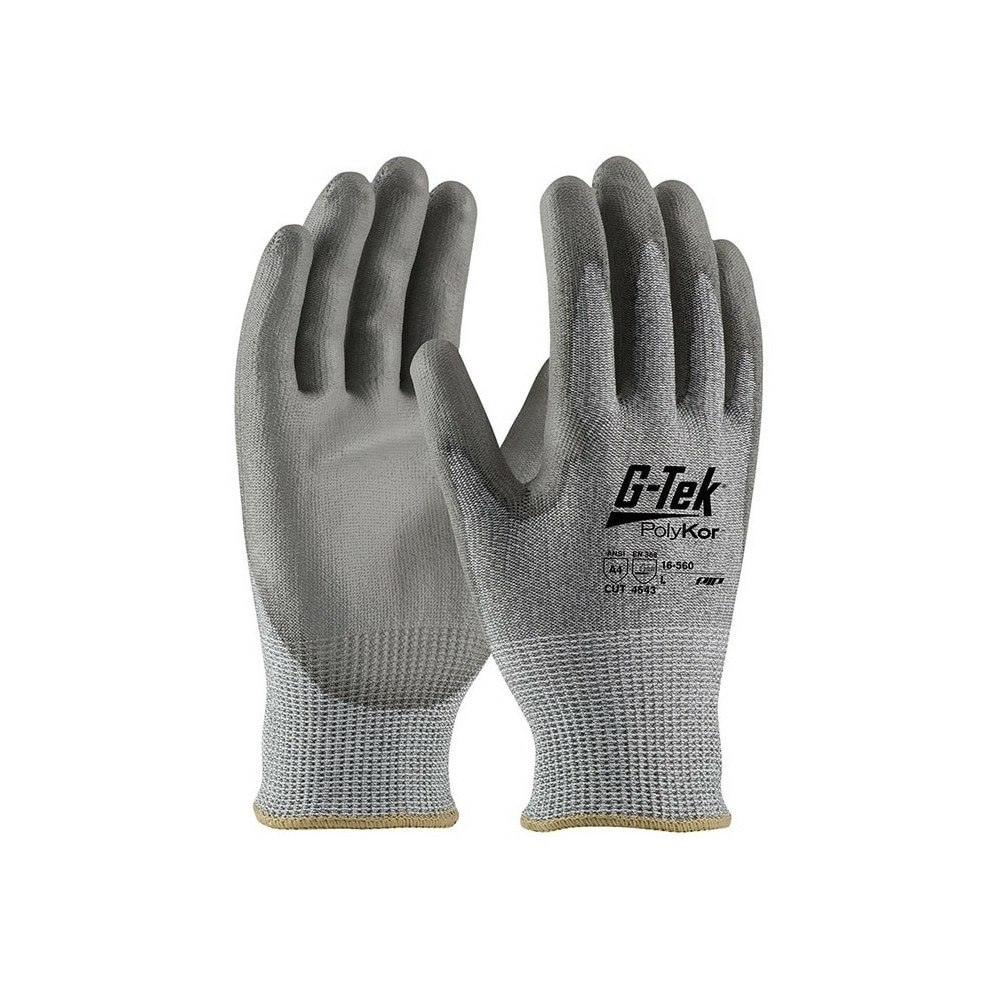 Gants anti coupure d g tek® polykor™ enduit polyuréthane lisse gris t11 pip 16 560 11