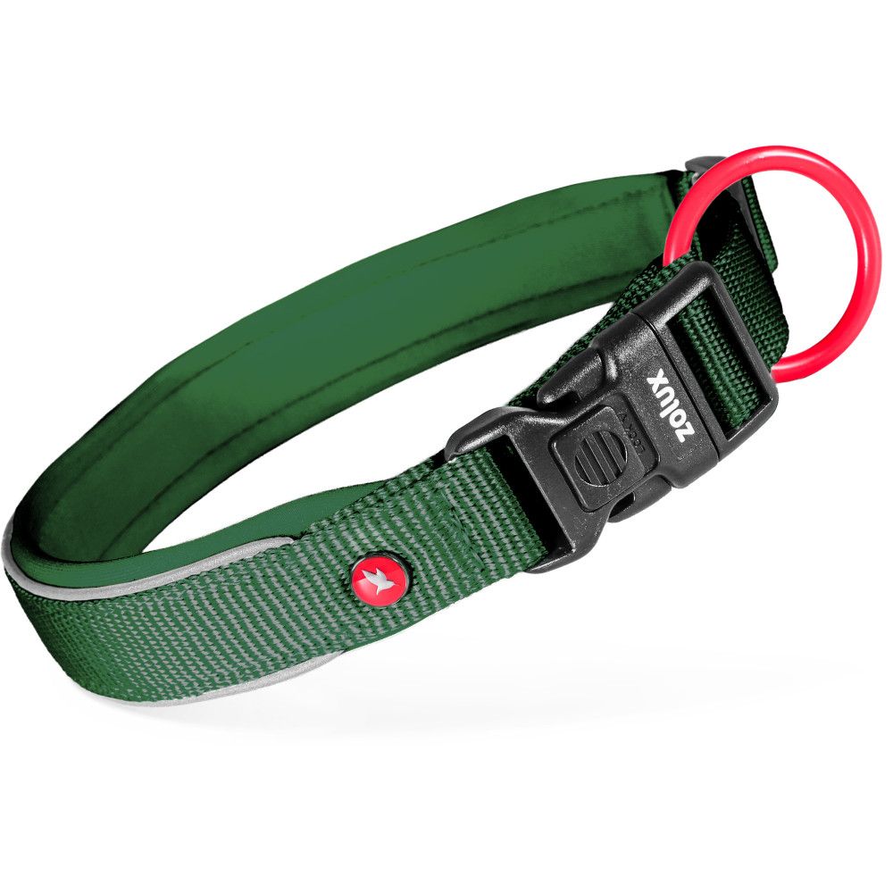 Collier premium pour chien en nylon recyclé, doublure néoprène, réglable 25