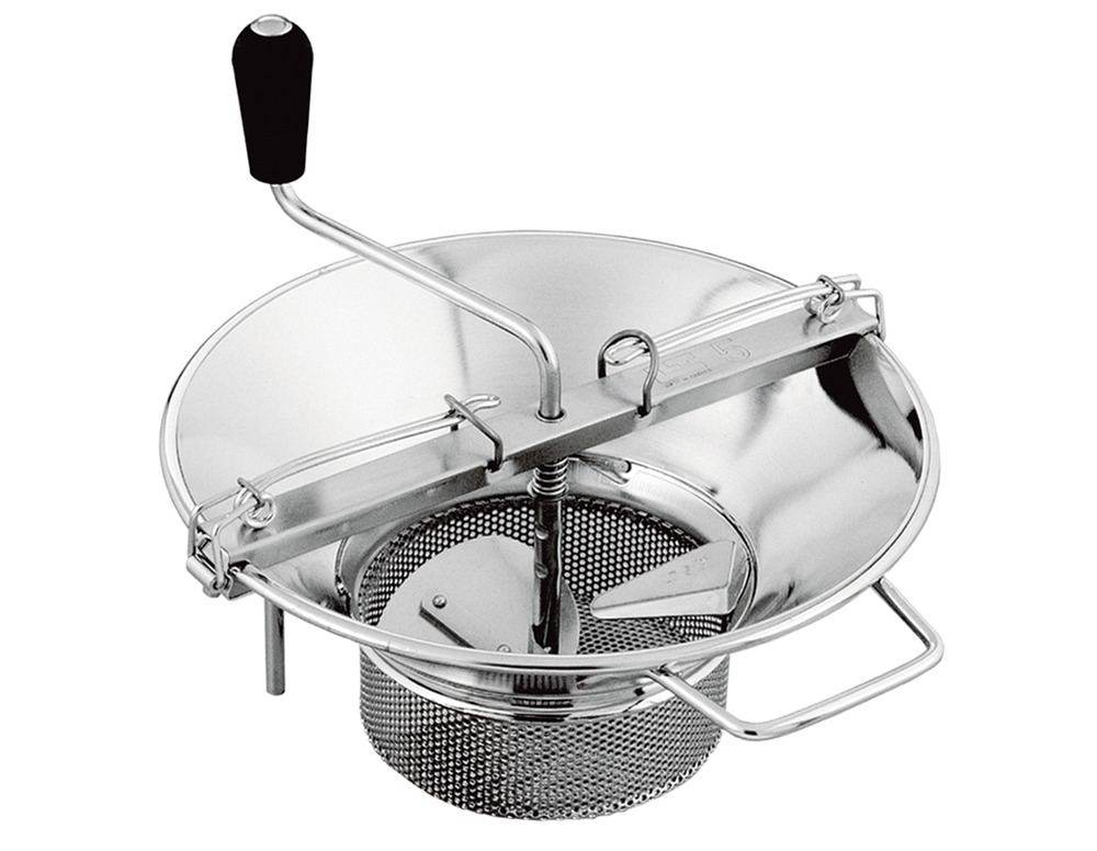Moulin inox professionnel n°5 avec grille 4 mm - louis tellier
