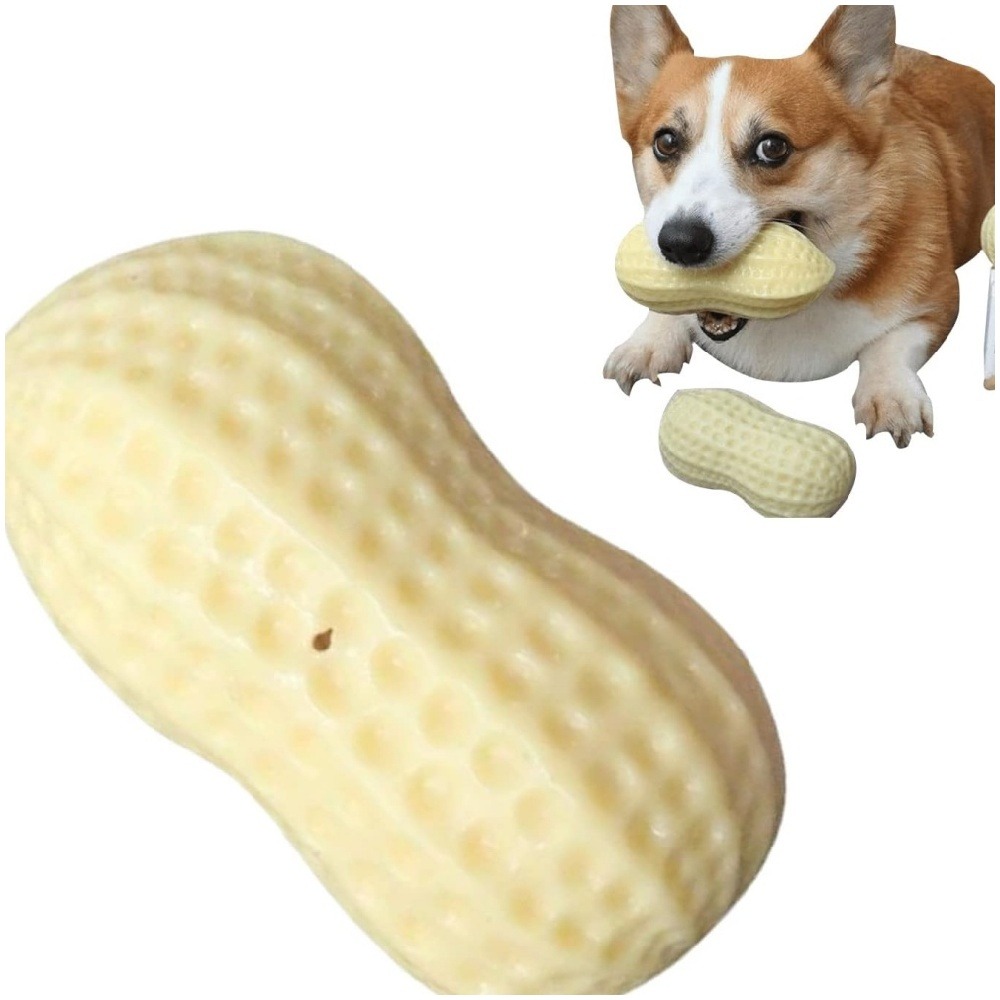 Jouets à mâcher sains pour chiens forme d'arachide 2 pièces