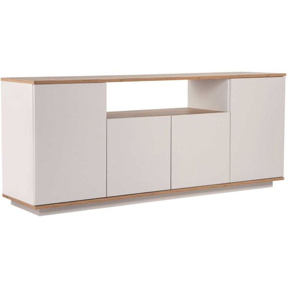 Buffet 4 portes en aggloméré arista beige et pin