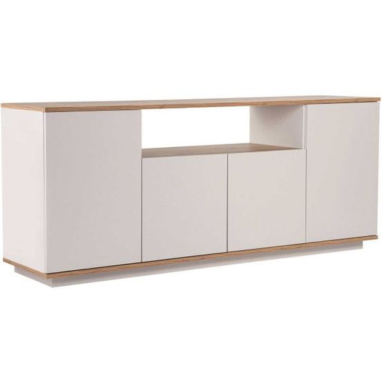 Buffet 4 portes en aggloméré arista beige et pin