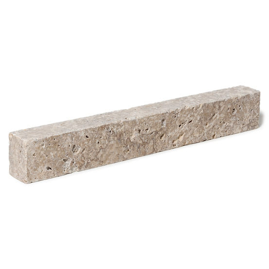 Bordure de jardin droite en pierre naturelle travertin mix h.7 x l.50 cm (lot de 30)