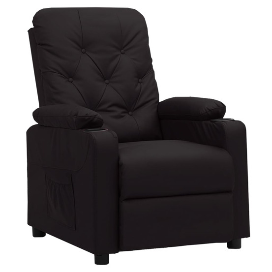 Fauteuil inclinable noir similicuir