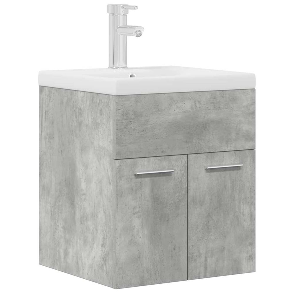 Armoire lavabo de salle de bain avec bassin intégré et robinet