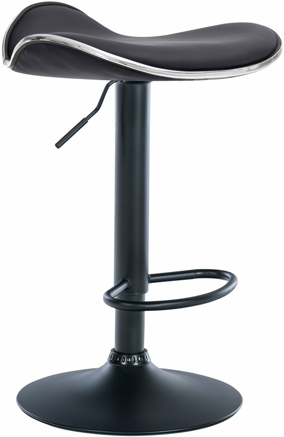 Tabouret de bar shanghai simili cuir noir