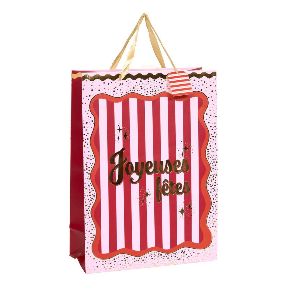 Sac cadeau de noël arty grand modèle