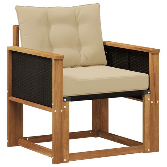 Sofa de milieu extérieur bois d'acacia massif naturel