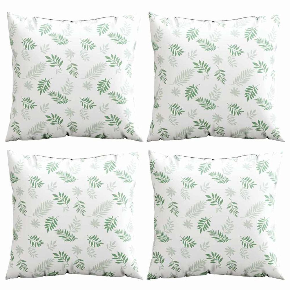 Coussins éparpillés 4 pc tissu en polyester motif feuilles