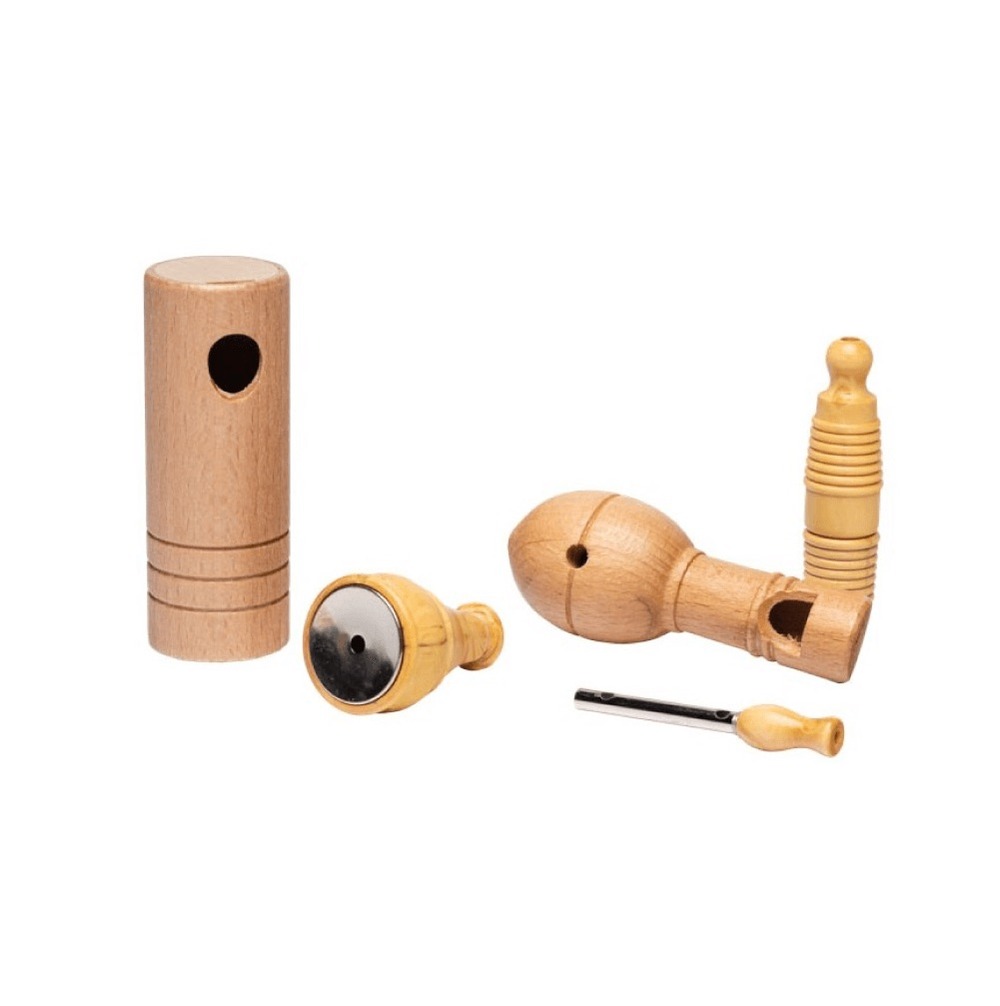 Coffret de 5 appeaux soufflés