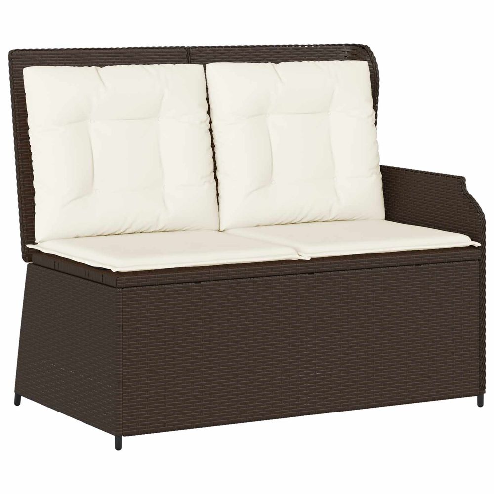 Banc de jardin noir et blanc crème polyrotin