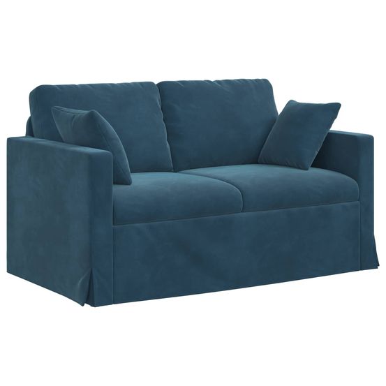 Canapé bleu 138 x 78 x 80 cm velours